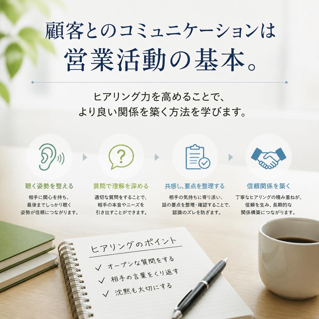 ヒアリング力を強化するためのメソッド